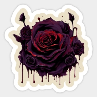 Gothic Bleeding Rose Sticker